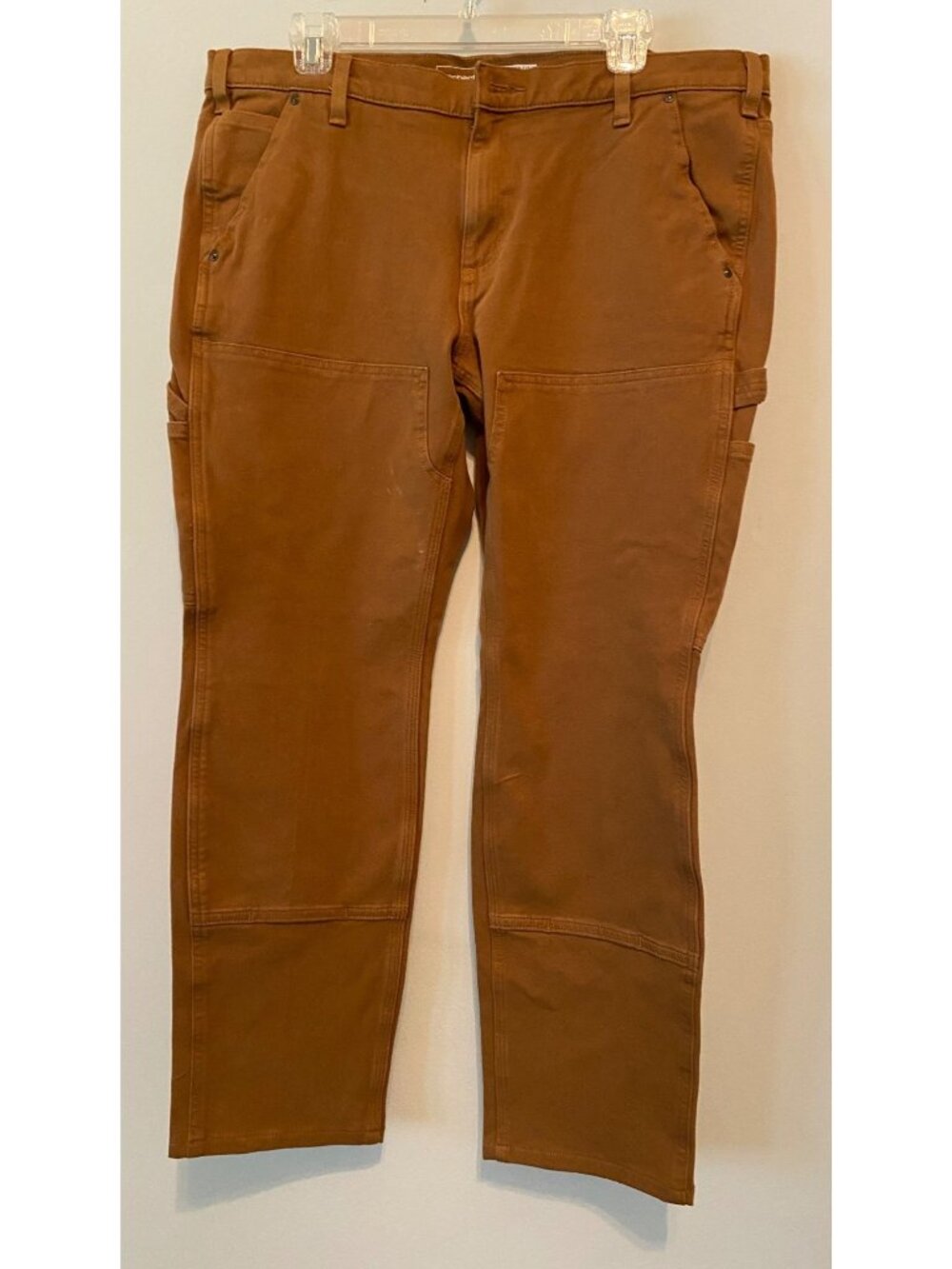 Carhartt Rugged Flex Relaxed Fit Twill Double Front Missing Button Size 16